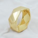 Gold Geometric Prism Bangle  – Anti Tarnish Gold Plated