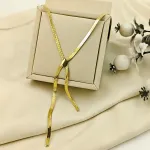 Y-Drop Lariat Necklace – Anti Tarnish Gold Plated
