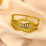 Royal Lattice Bangle – Anti Tarnish Gold Plated