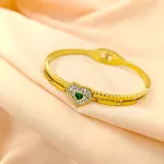 Emerald Love Bangle – Anti Tarnish Gold Plated