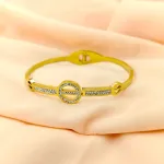 Radiant Arc Bangle – Anti Tarnish Gold Plated