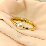 Pearl Luxe Bangle – Anti Tarnish Gold Plated