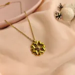 Lucky Heart Clover Necklace – Anti Tarnish Gold Plated