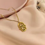 Hamsa Hand Pendant – Anti Tarnish Gold Plated