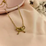 Petite Bowknot Pendant – Anti Tarnish Gold Plated