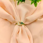 Geometric Accented Ring – Anti Tarnish Gold Plated