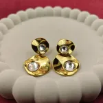 Gold & Crystal Drop Earrings – Anti Tarnish Gold Plated