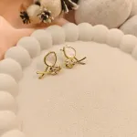 Pearl Tulip Stud Earrings – Anti Tarnish Gold Plated