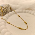 Minimalist Beaded Chain  – Anti Tarnish Gold Plated
