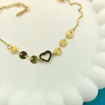 Heartbeat Disk Bracelet  – Anti Tarnish Gold Plated