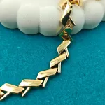 Chevron Link Bracelet  – Anti Tarnish Gold Plated