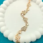 Radiant Elegance Heart Bracelet  – Anti Tarnish Gold Plated