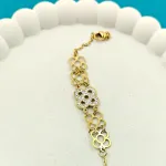 Gilded Infinity Flower Bracelet  – Anti Tarnish Gold Plated