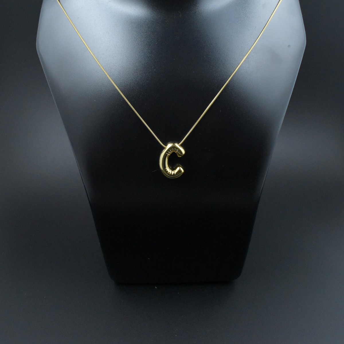 Bold ‘C’ Initial Pendant - Hover