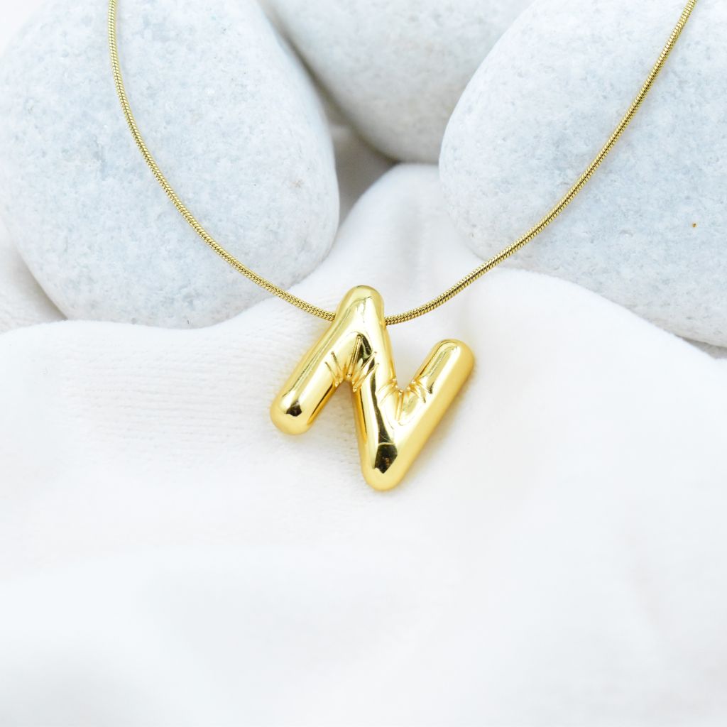 Bold ‘N’ Initial Pendant