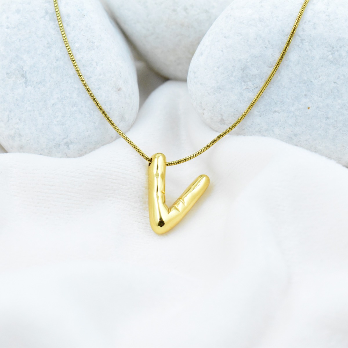 Bold ‘V’ Initial Pendant