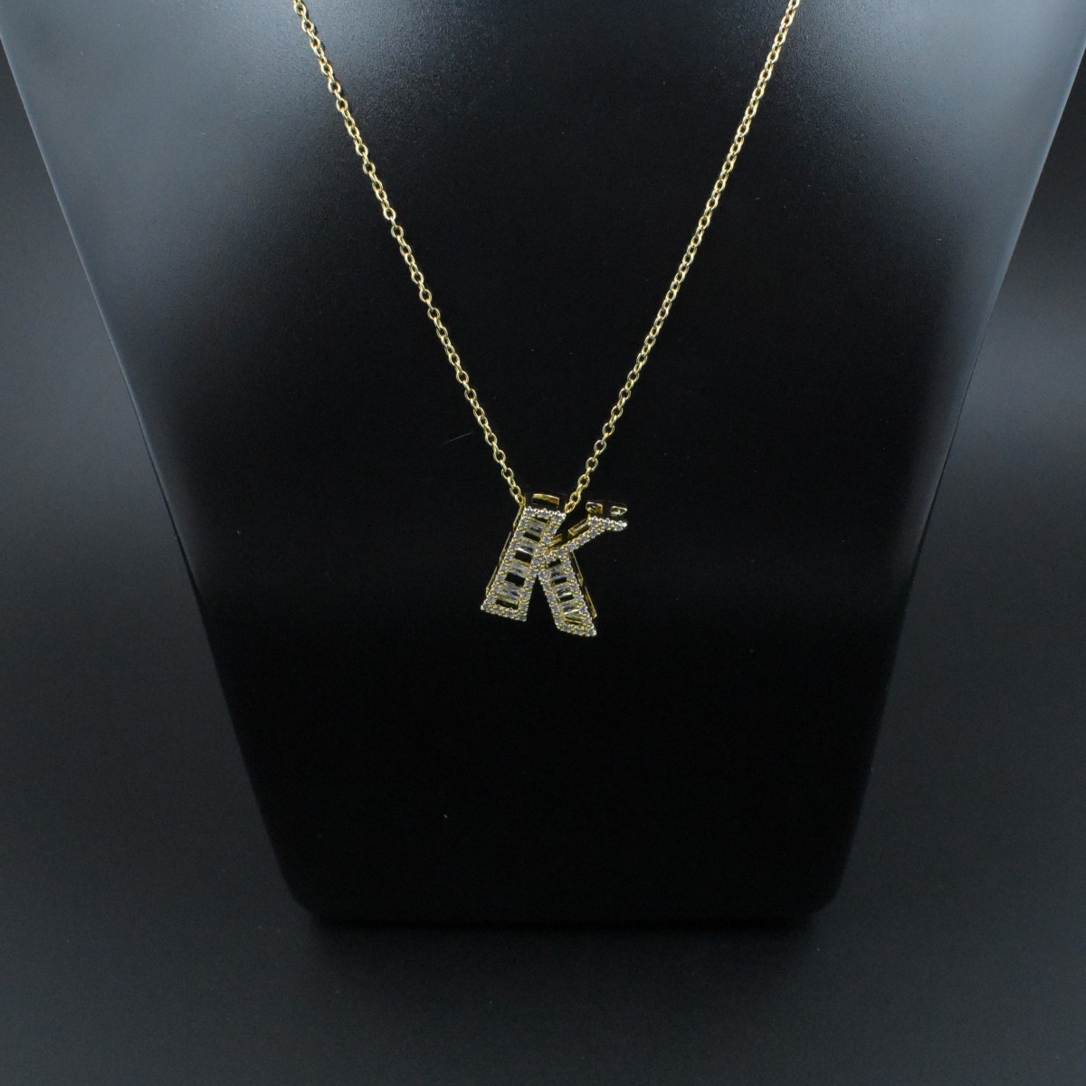 Dazzling Initial 'K' Necklace - Hover