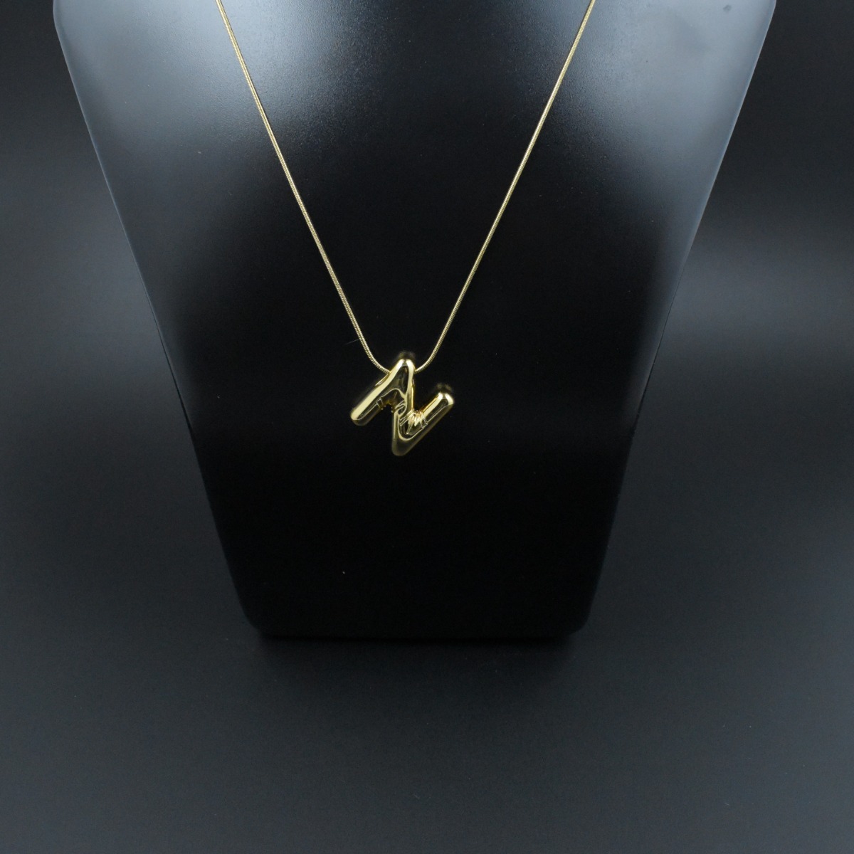 Bold ‘N’ Initial Pendant - Hover