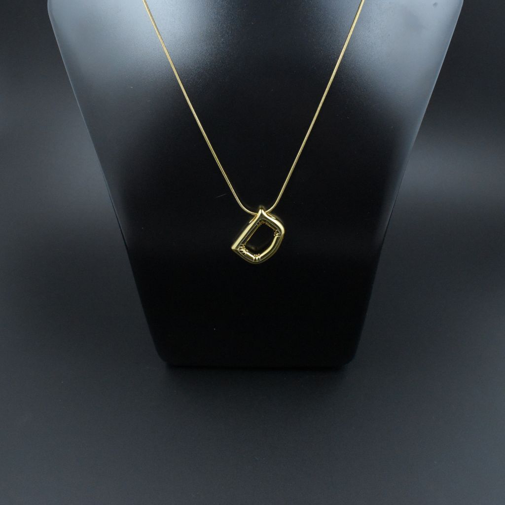 Bold ‘D’ Initial Pendant - Hover
