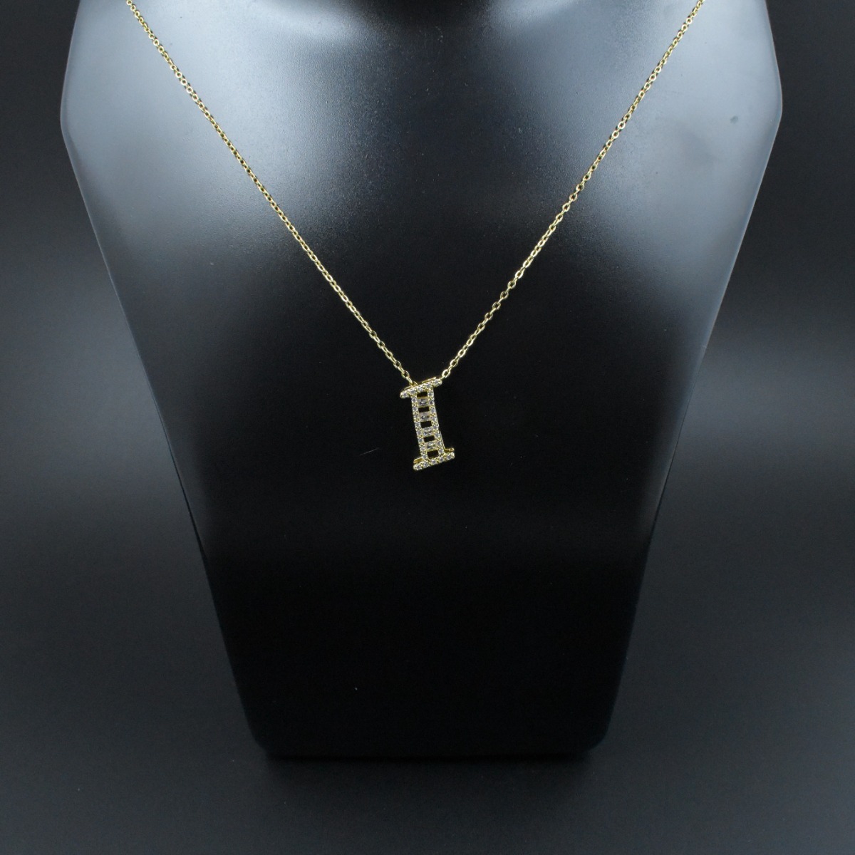 Dazzling Initial 'I' Necklace - Hover