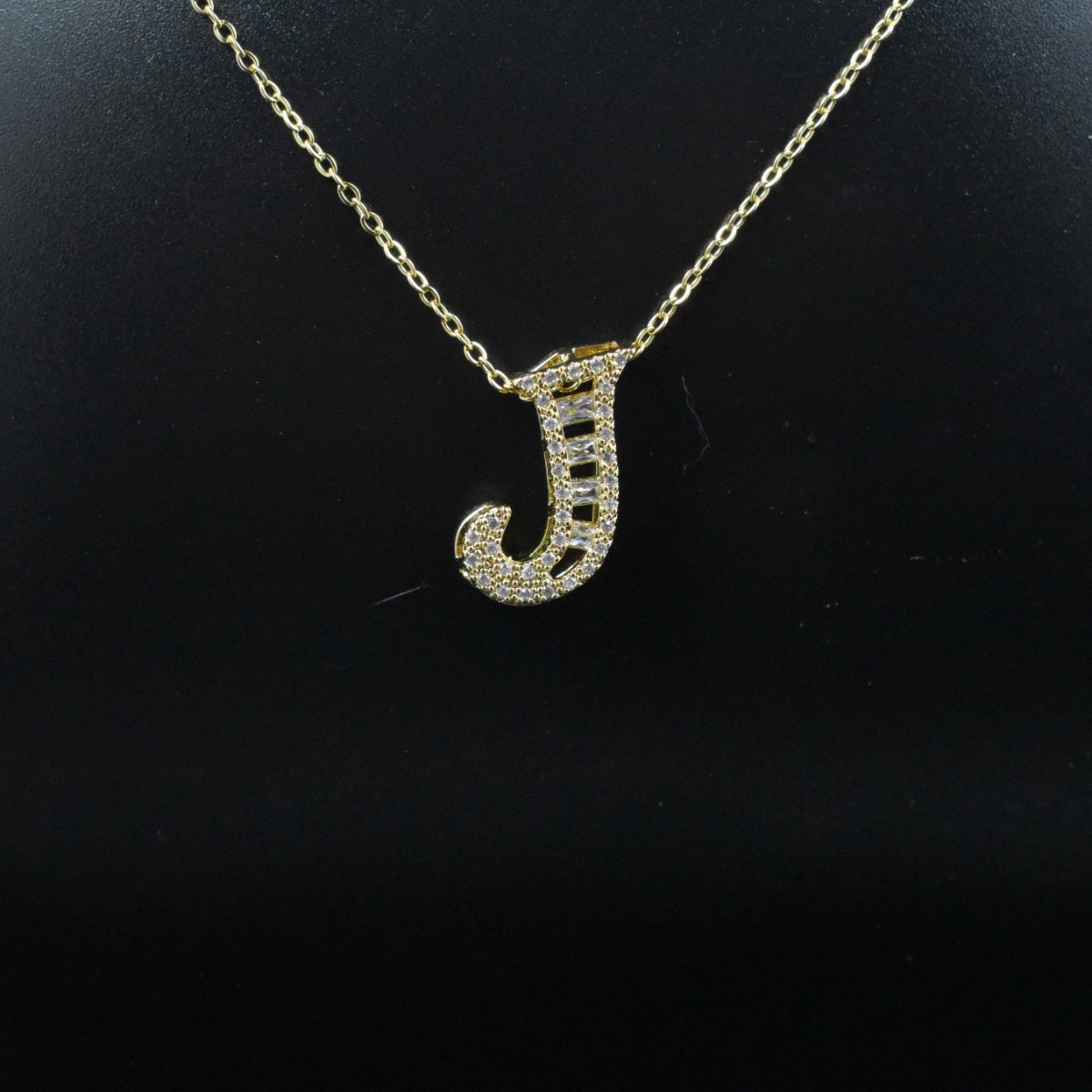 Dazzling Initial 'J' Necklace - Hover