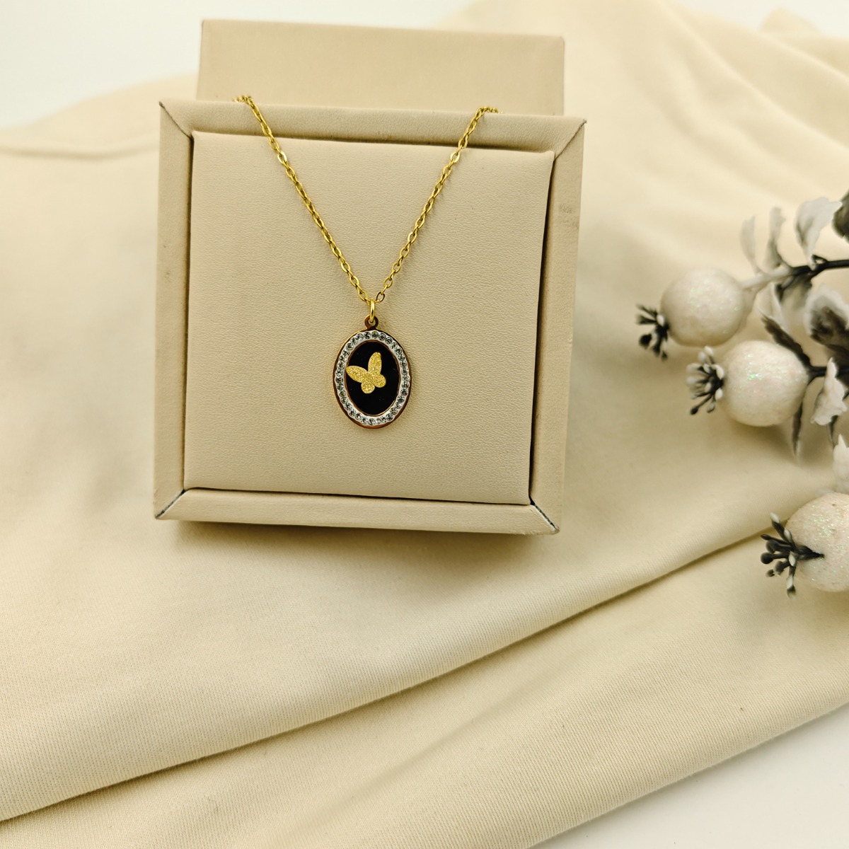 Butterfly Statement Necklace - Hover