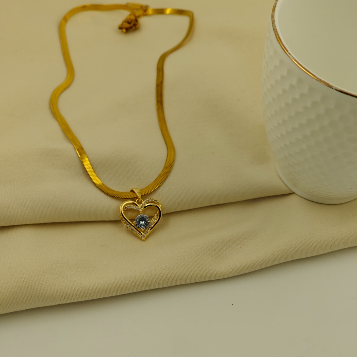 Timeless Heart Necklace - Hover