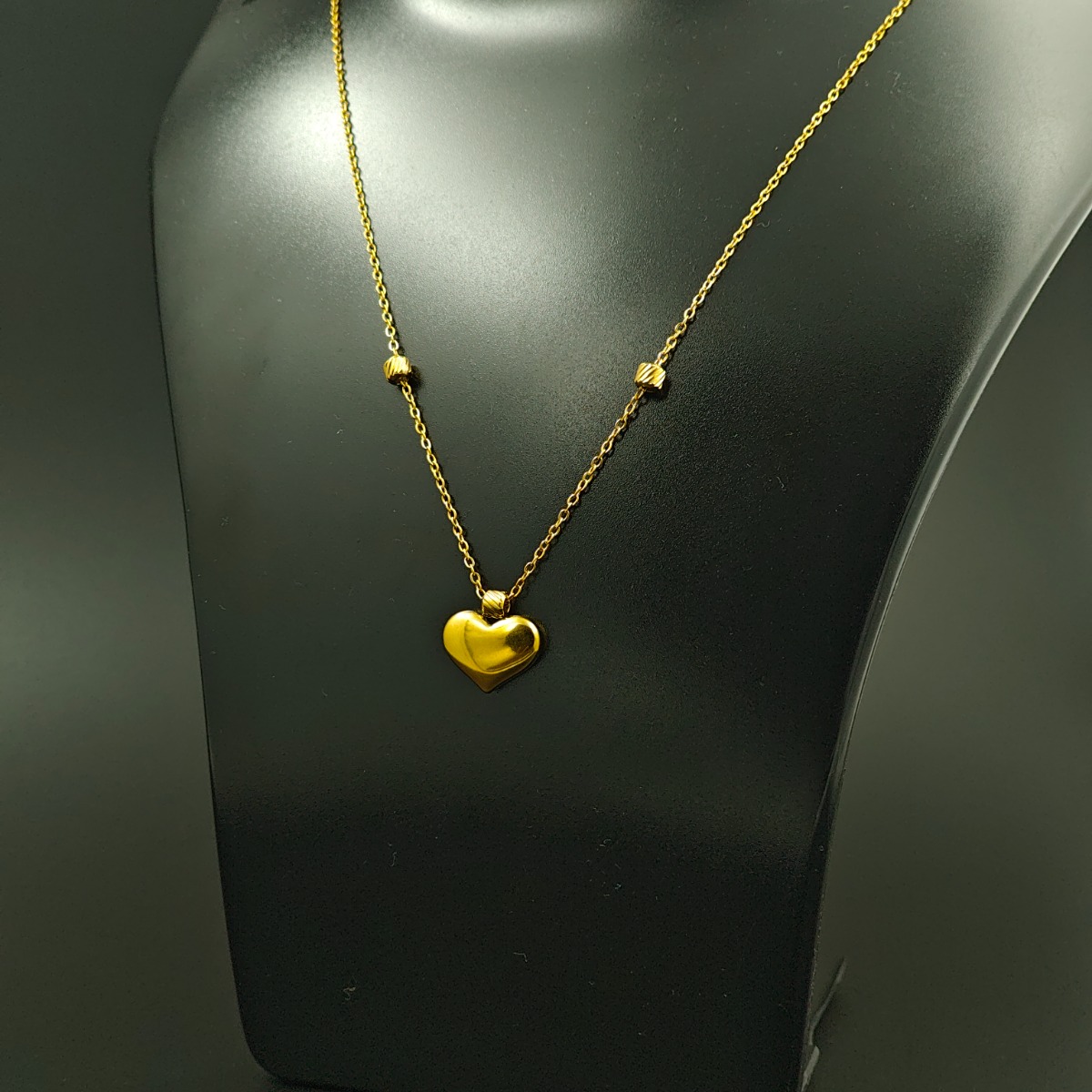 Golden Heartbeat Necklace - Hover