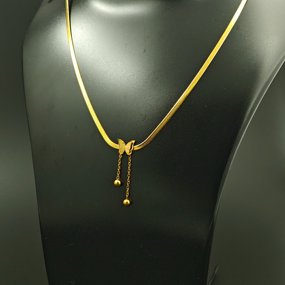 Butterfly Drop Necklace - Hover