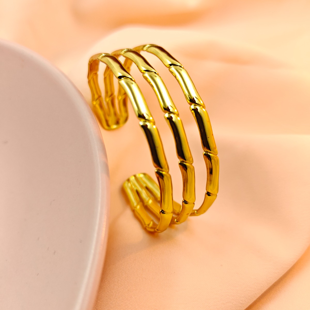 Bamboo Inspired Cuff  - Hover