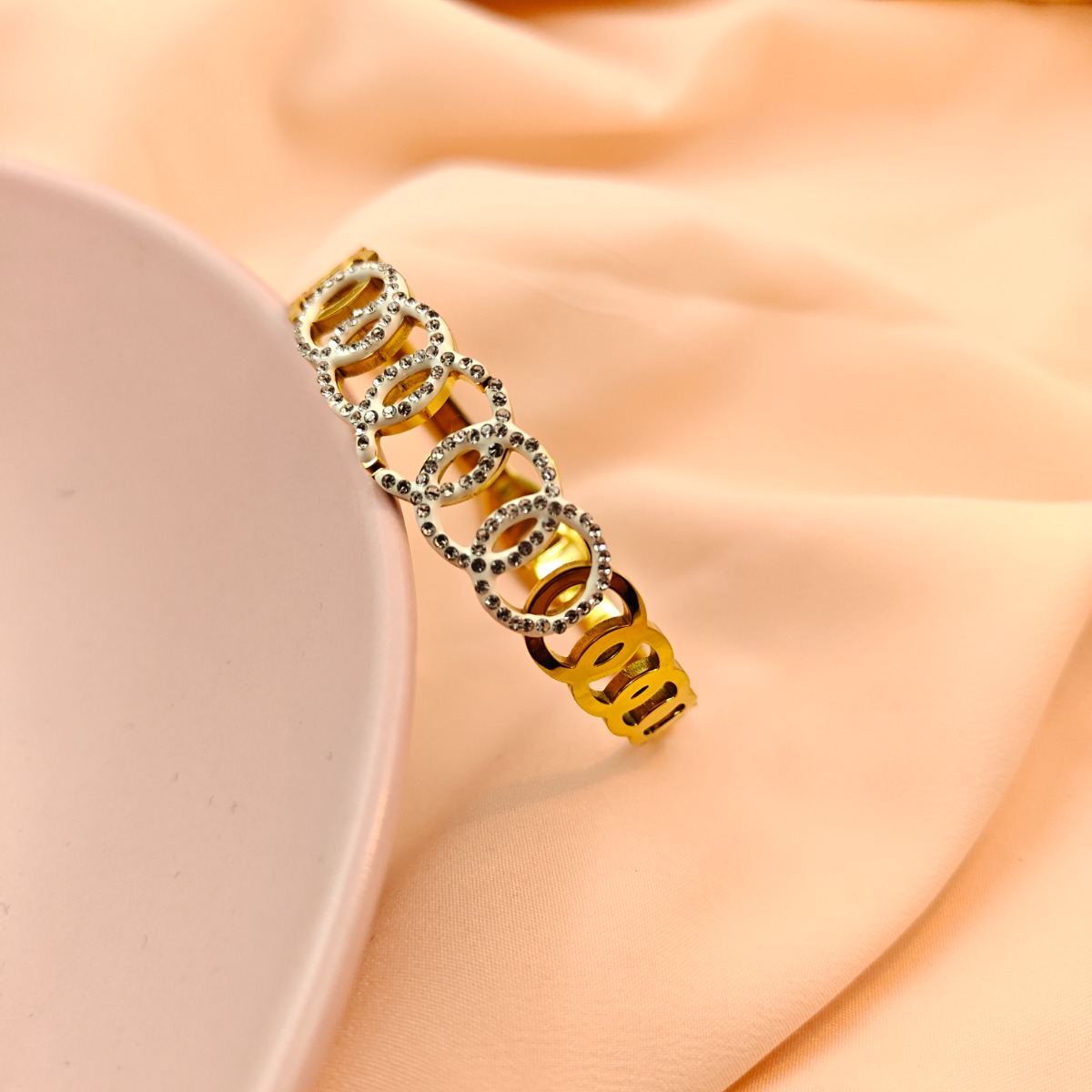 Crystal Loop Luxe Bangle - Hover