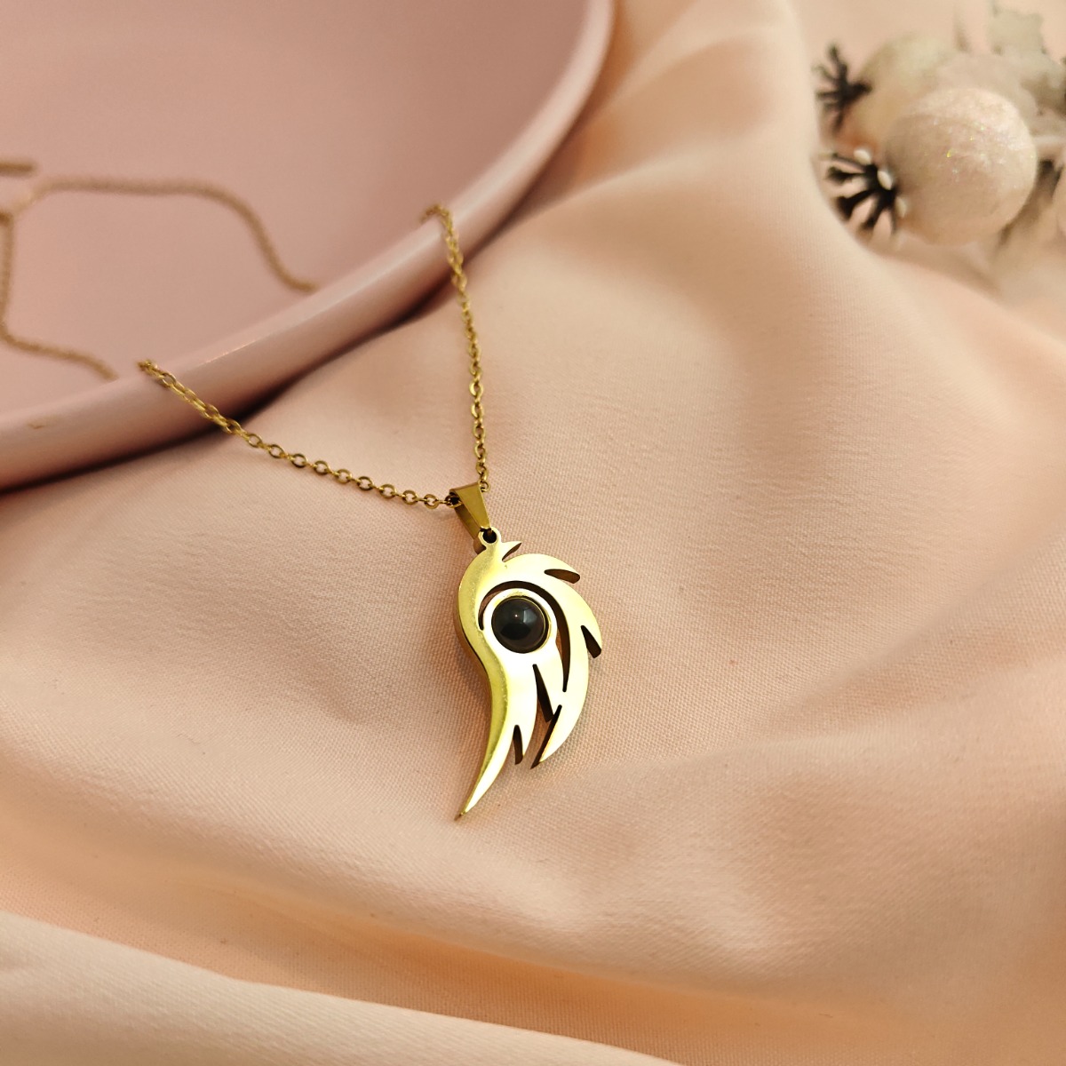 Golden Winged Aura Necklace