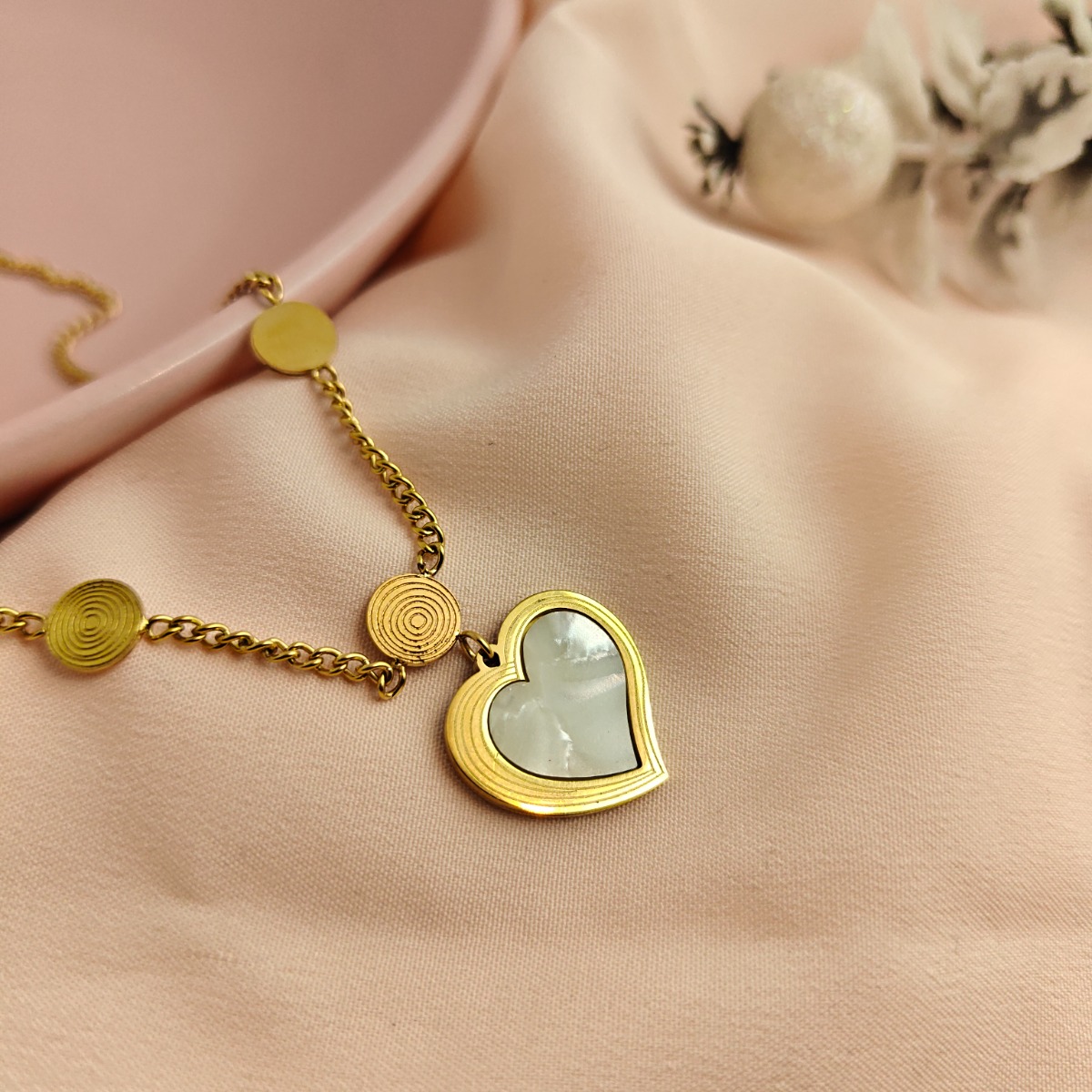 Charming Heart Coin Necklace