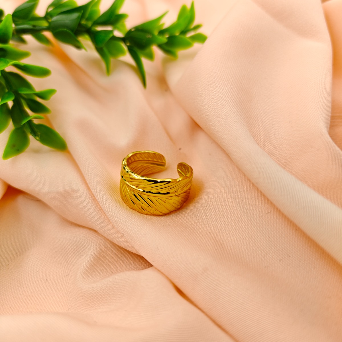 Ethereal Feather Wrap Ring - Hover