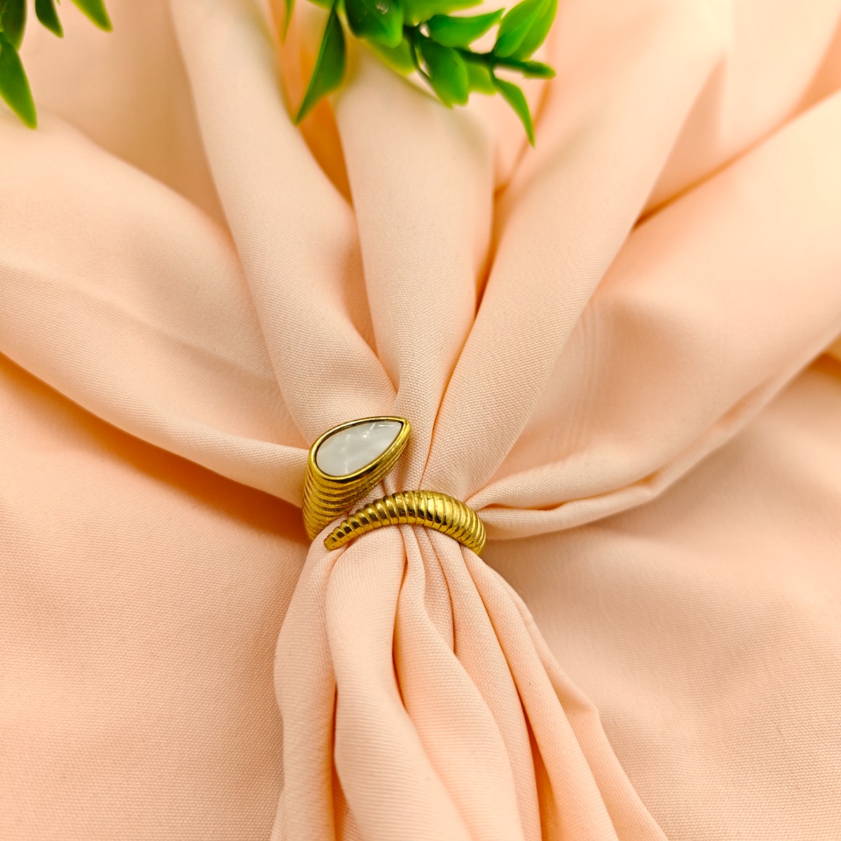 Pearly Teardrop Ring