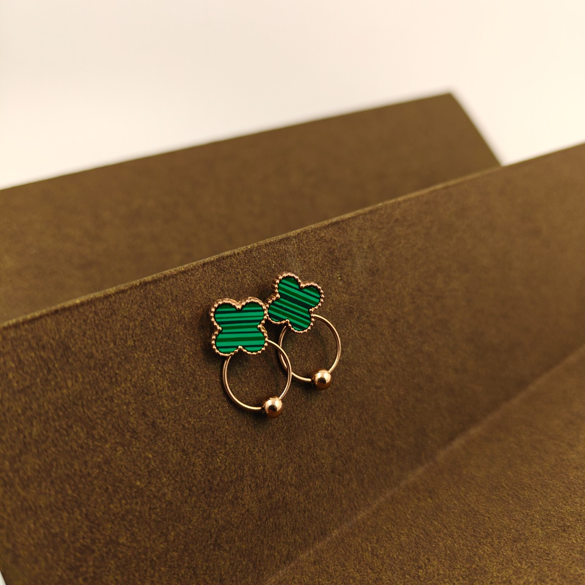 Playful Elegance Clover Earrings - Hover