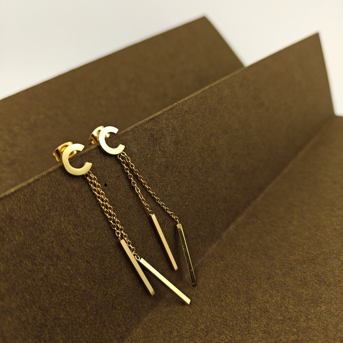 The Double Bar Earrings - Hover