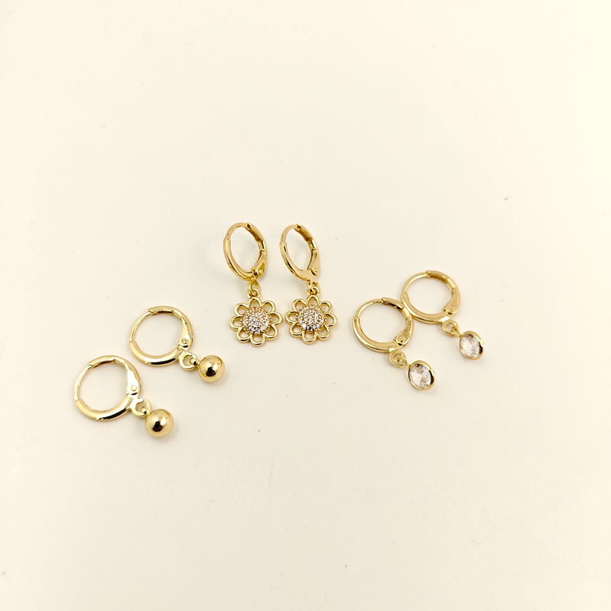 The Modern Crystal Drop Earrings - Hover