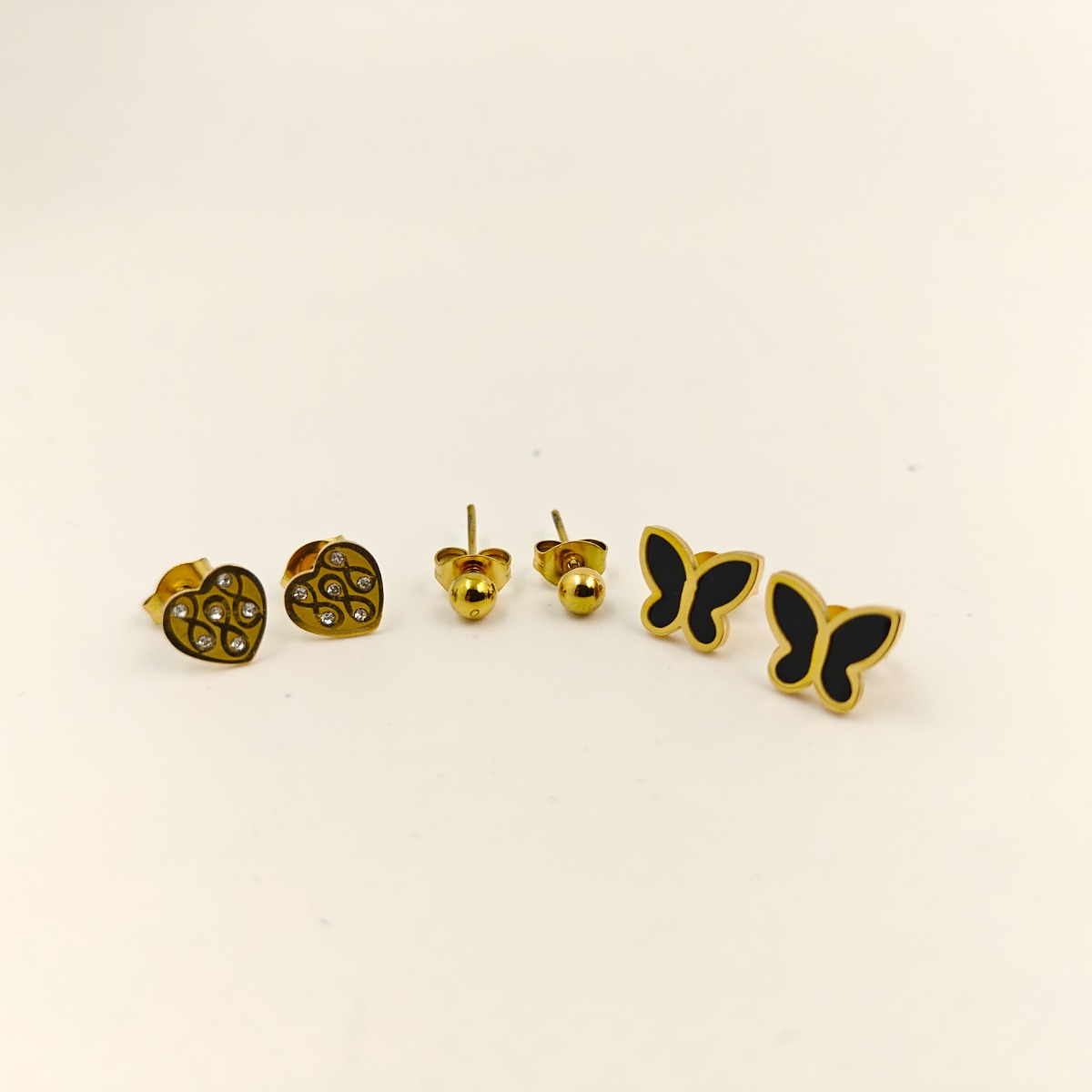 Golden Charm Earring Set - Hover