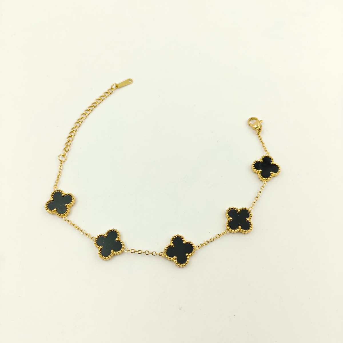 Black Clover Motif Bracelet - Hover