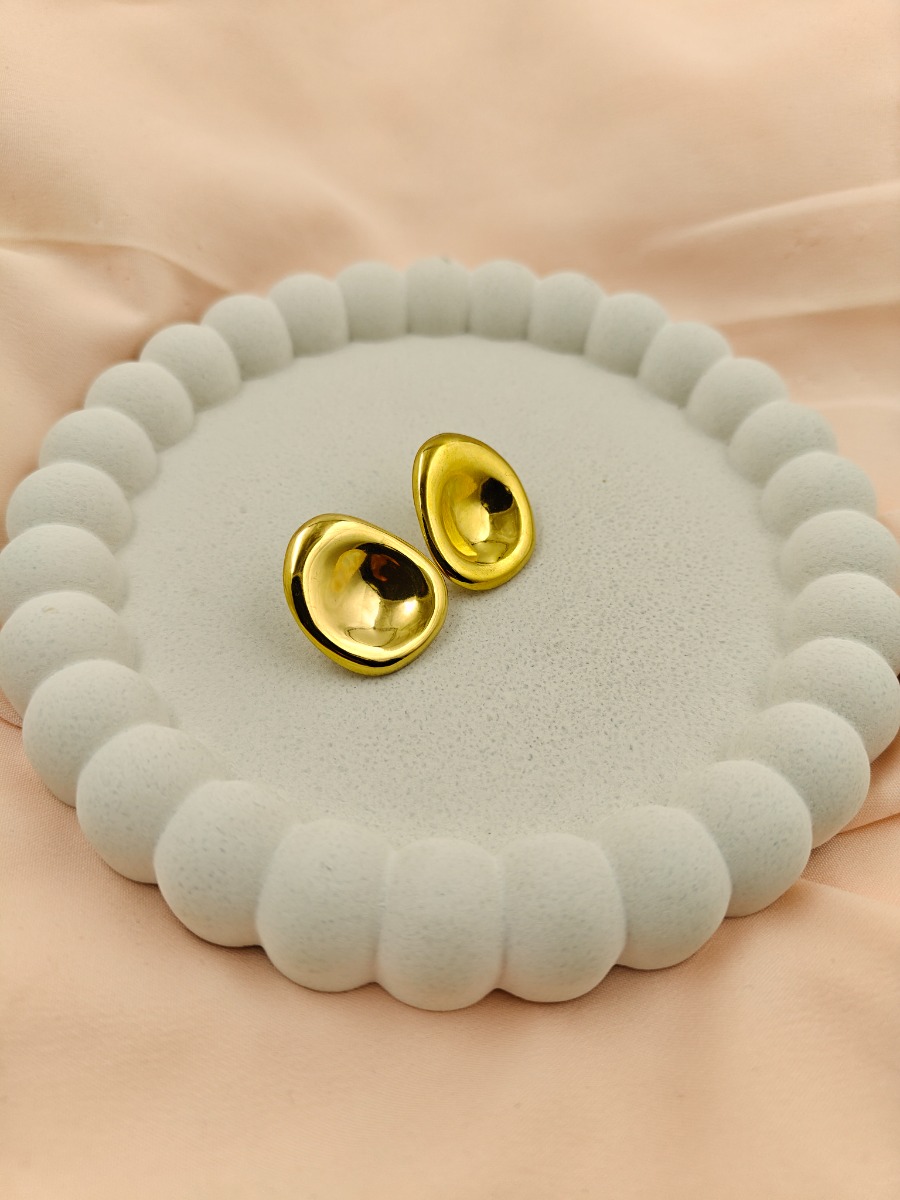 The Gilded Pebble Earrings - Hover