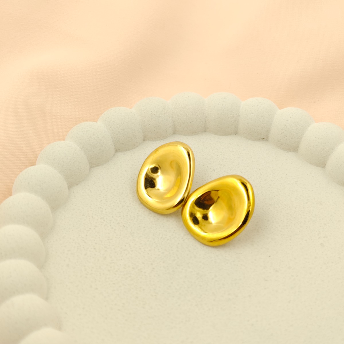 The Gilded Pebble Earrings