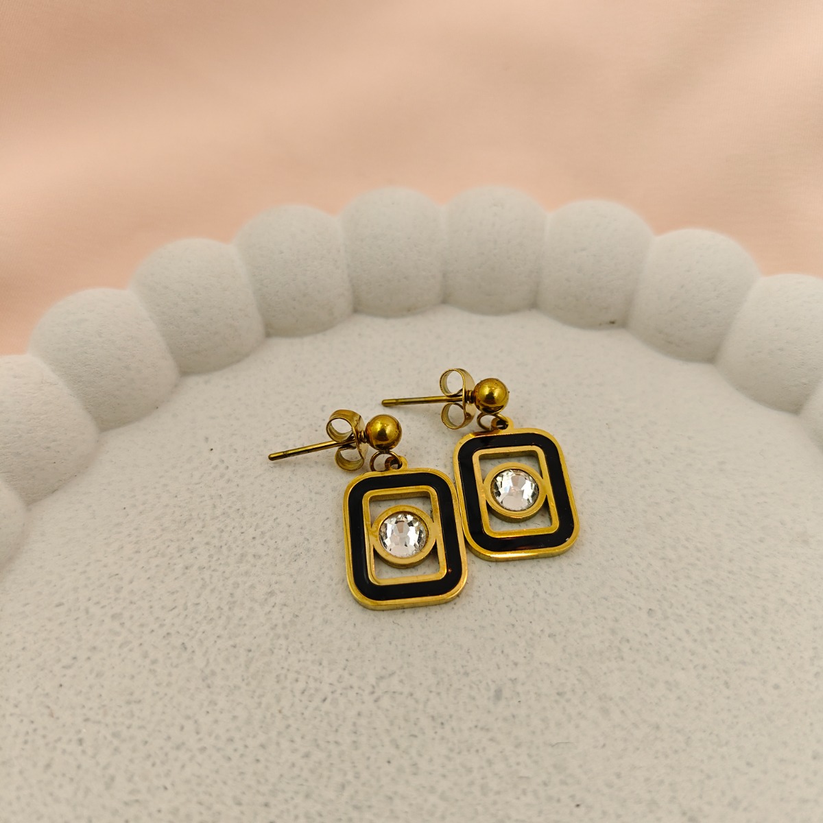 Bold Geometry Earrings - Hover