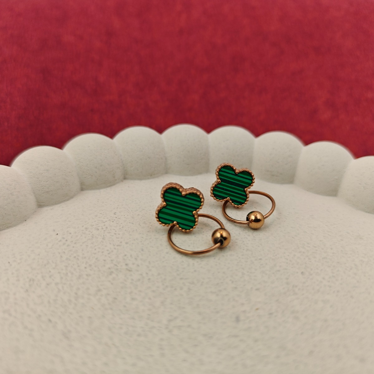 Playful Elegance Clover Earrings