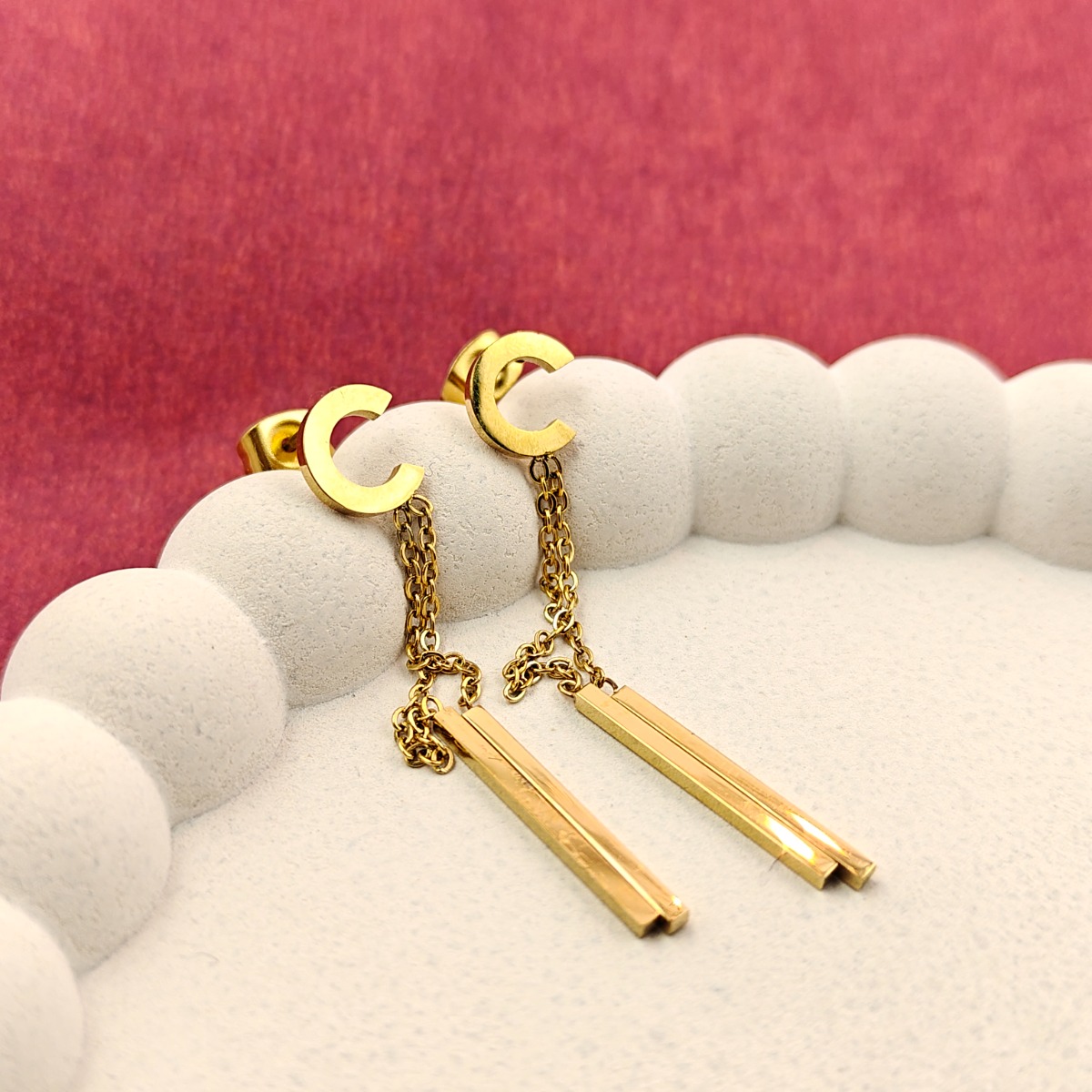 The Double Bar Earrings