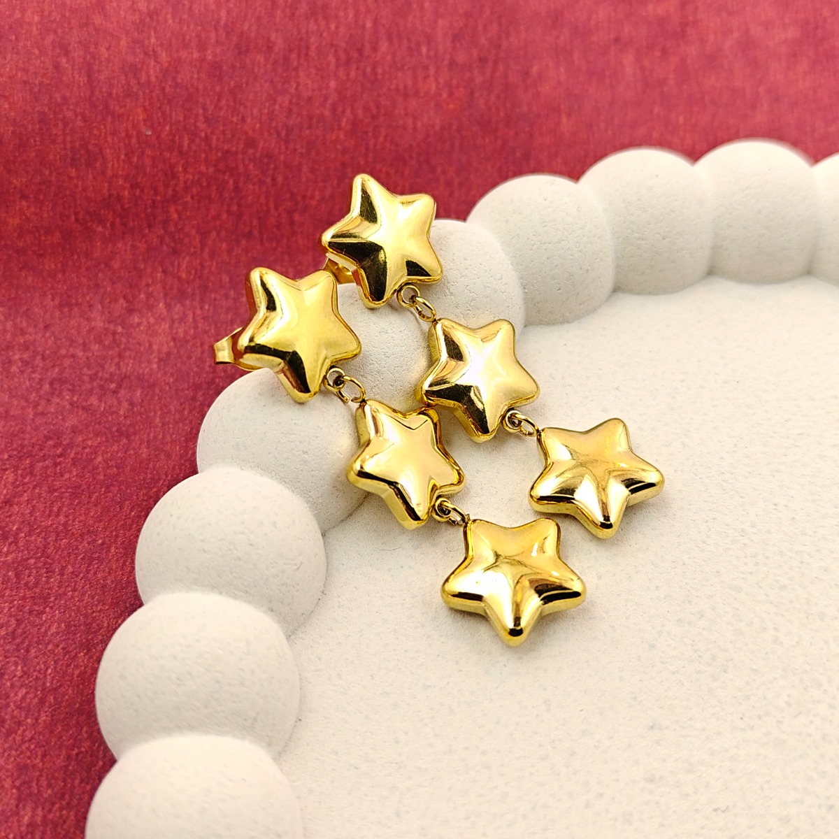 Celestial Dangle Star Earrings - Hover