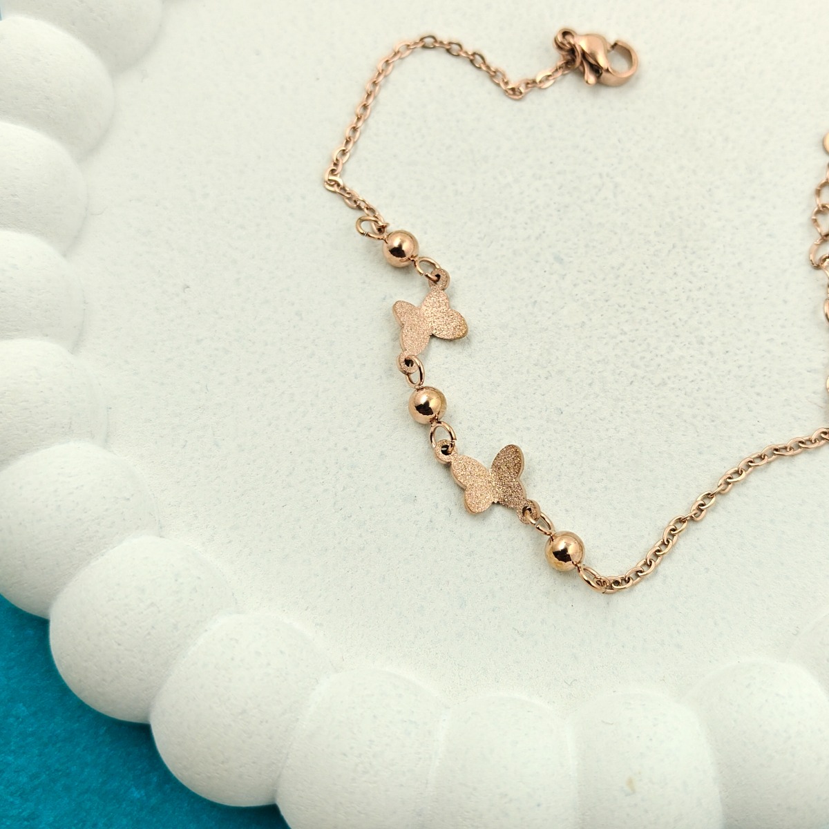 Rose Butterfly Bracelet - Hover