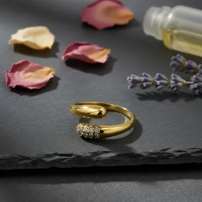 Aura Twist Adjustable Ring by DazzleDiva